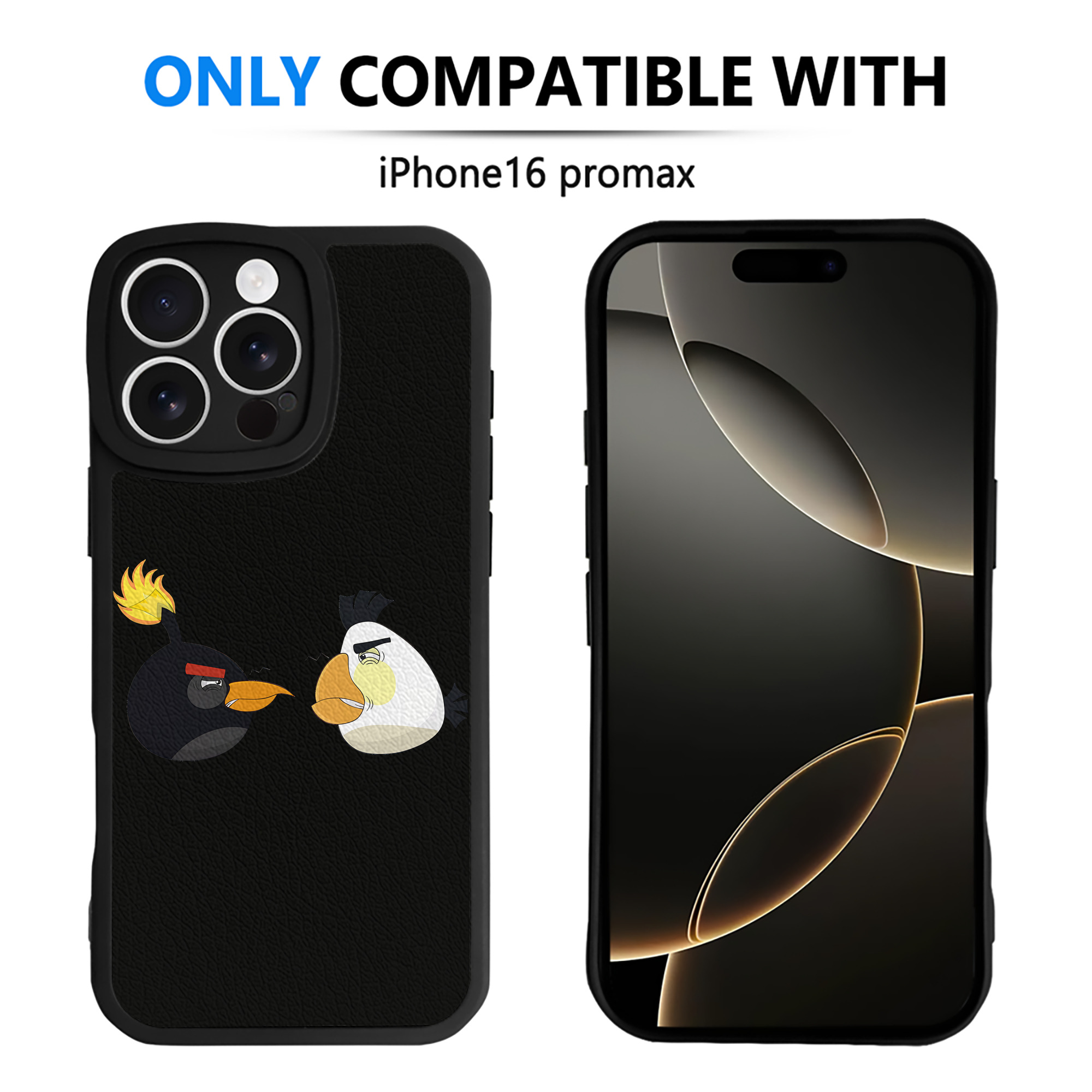 （画像用） Angry Birds アングリーバード 【iPhone 16シリーズ対応】シリコンスマホケース（レザー調） 材質：シリコン
